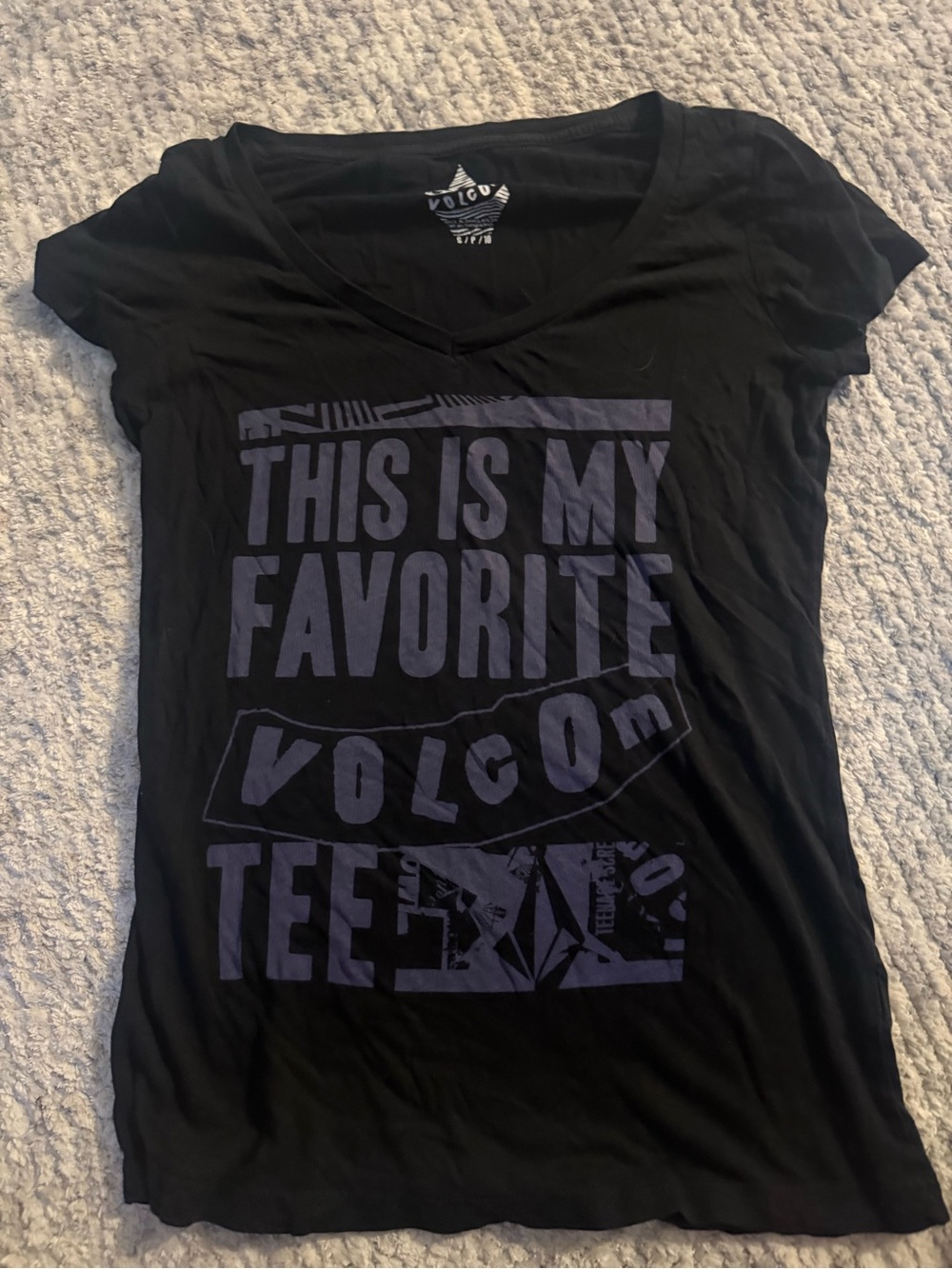 Volcom Black V-Neck Tee